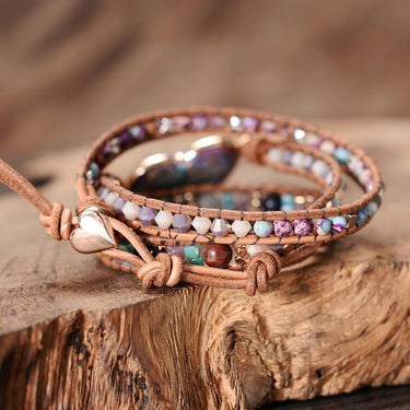 Honour Purple Loving Heart Jasper Wrap Bracelet-Your Soul Place